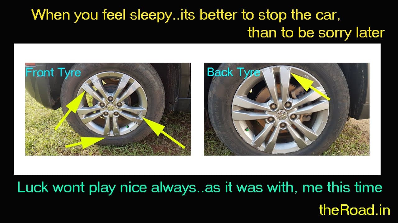 Feeling Sleepy | Car Hitting Divider |