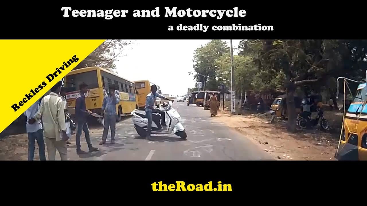 Teenager and Motorcycle | a deadly combination | almost got hit
