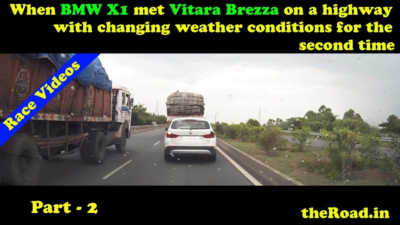 Following BMW X1 with Brezza | Part 2 | Unpredictable Weather