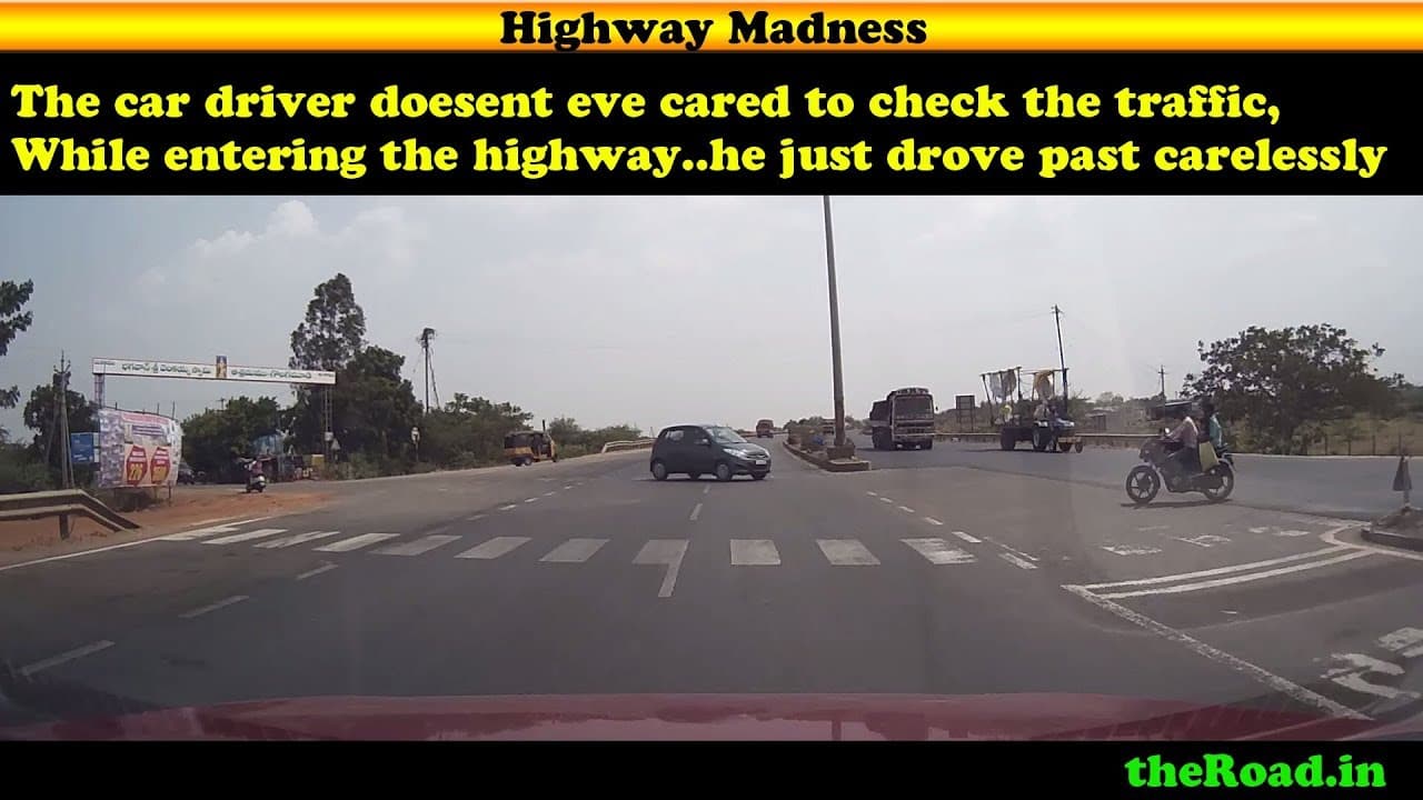 Bad Drivers | Doesn't even cared to check sides while crossing | Highway Madness