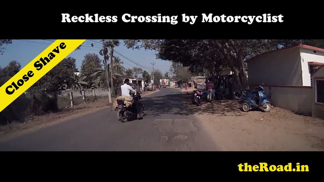 Reckless crossing by Motorcyclist and an Aftershock | Close Shave | Double Trouble